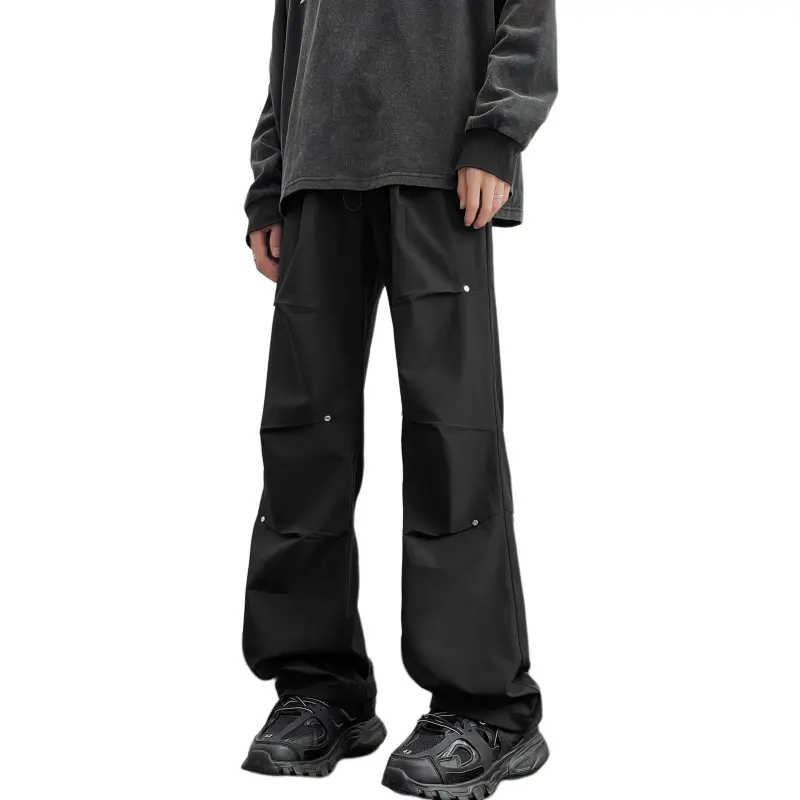 FASTFISH Casual Pants Unisex Black-3