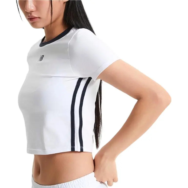 New Balance SLIM FIT T Shirt Women's White-6