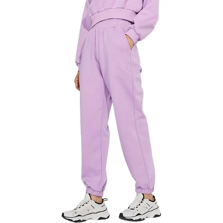 XEXYMIX Knitted Sweatpants Women's Lavender Grass Purple-1