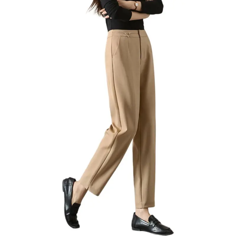 Mo Han Yi Mei Casual Pants Women's Light Khaki-2