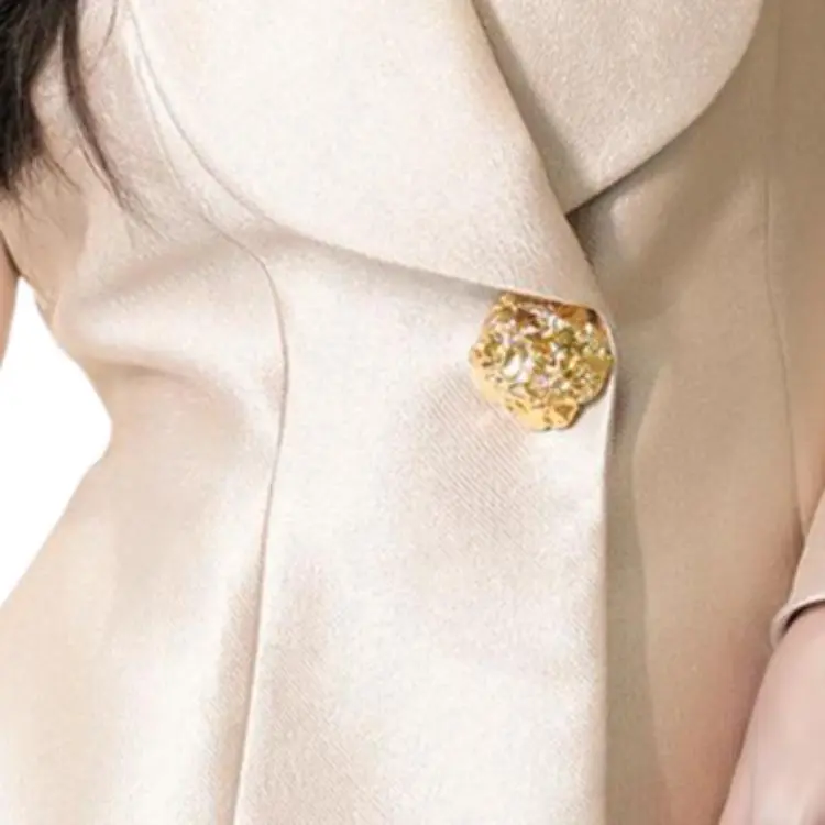 BESIONIA FW24 Business Suits Coats Women's Gold-7