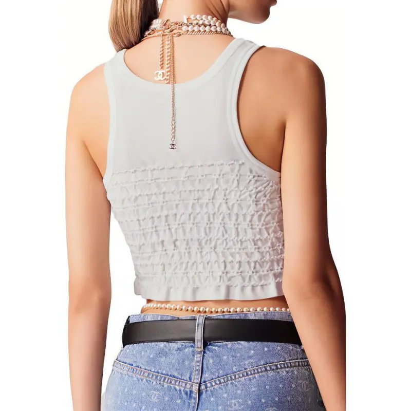 CHANEL Tank Tops Women's White-1