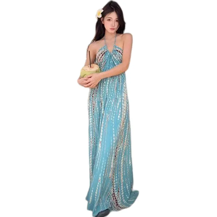 KAISER Slip Dress Women's Blue Green-1