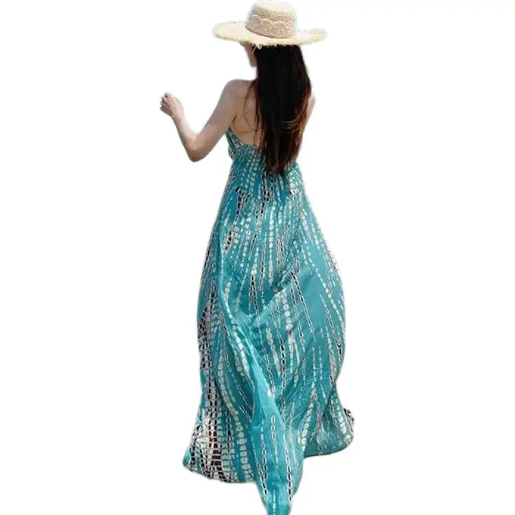 KAISER Slip Dress Women's Blue Green-4