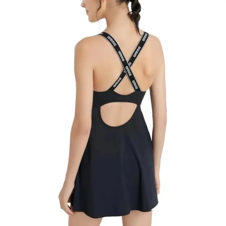 Arena SS25 Sleeveless Skirt One Piece Swimsuit Women's Black-2