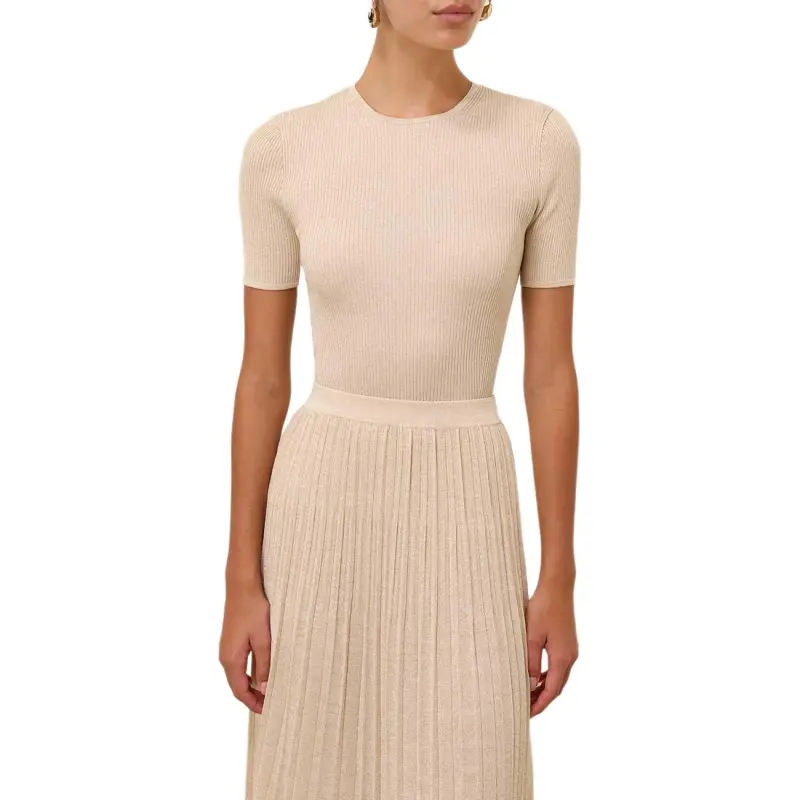 Zimmermann SS25 Summer Swimsuit Collection T Shirt Women's Cream-1
