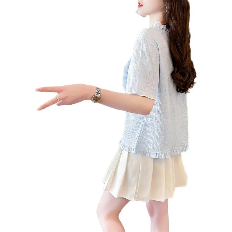 Mu Xiao Xin Drop Shoulder Sleeve T Shirt Women's-8
