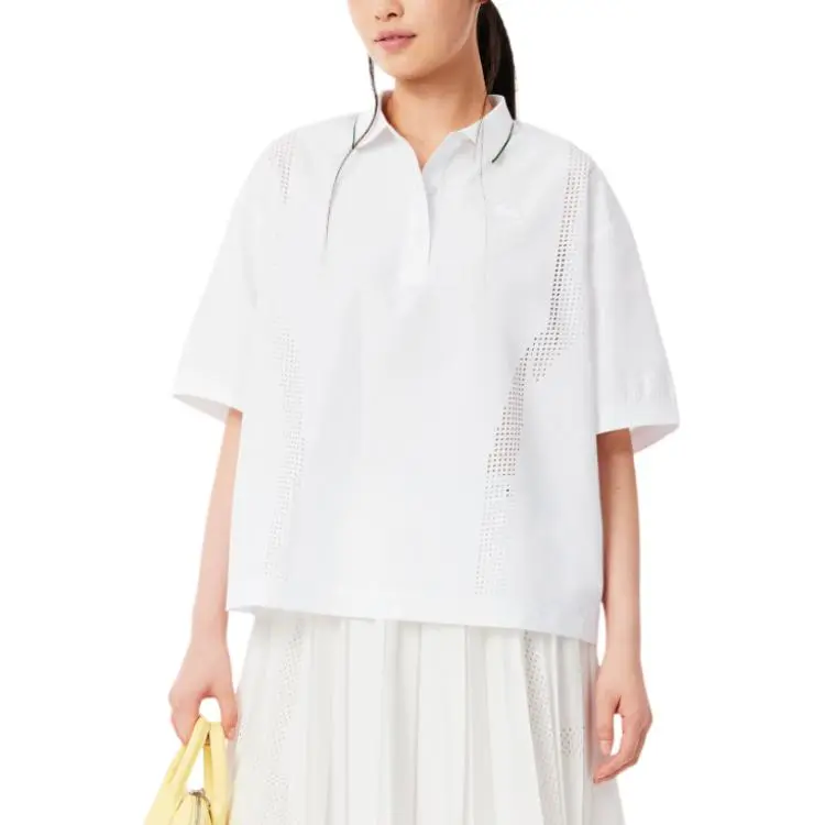 LACOSTE SS25 Polo Shirt Women's White-1