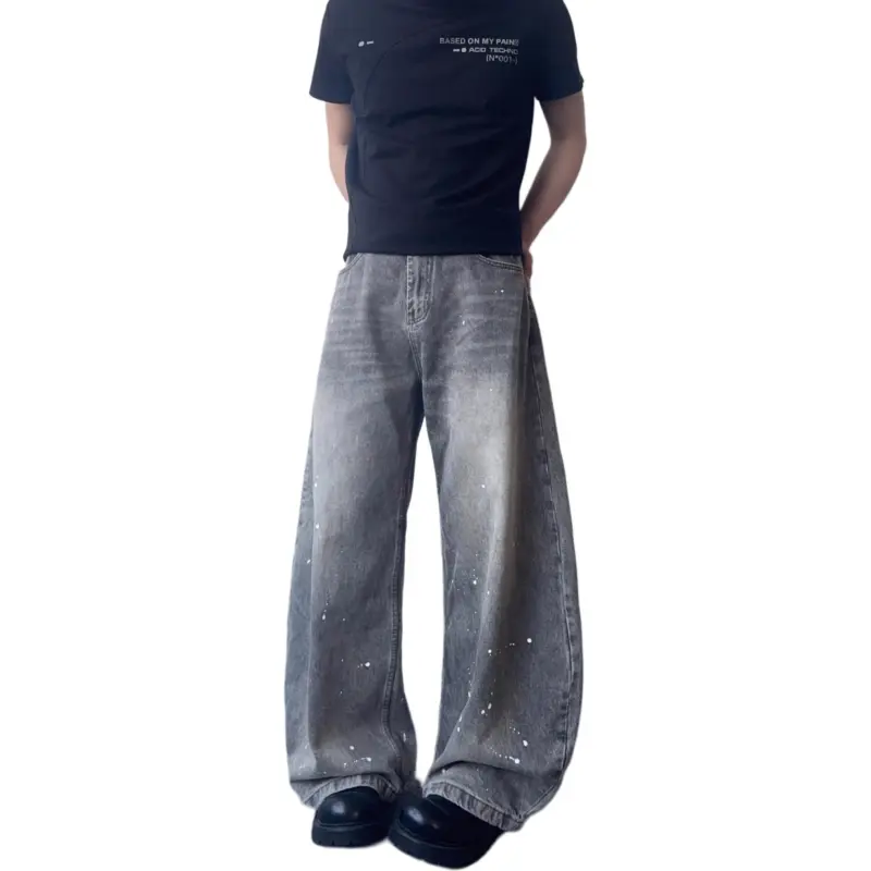 DUATOGE Jeans Men Smoke Gray -2