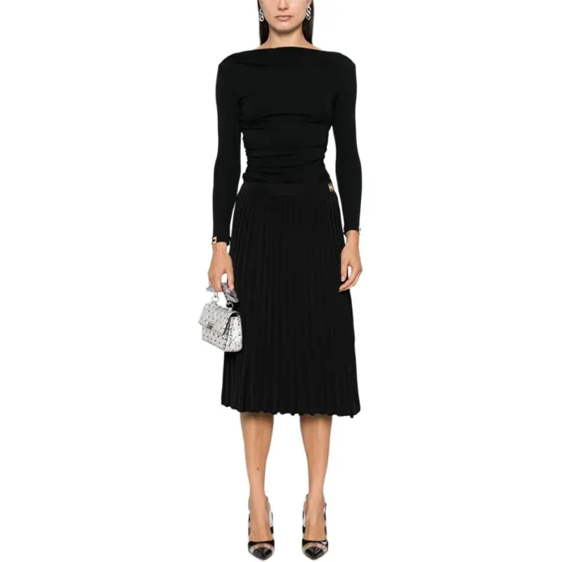 Elisabetta Franchi Draping Jersey Top-1