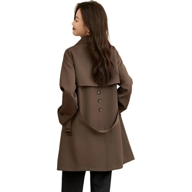 Mo Han Yi Mei Trench Coat Women's Cool Camel-2