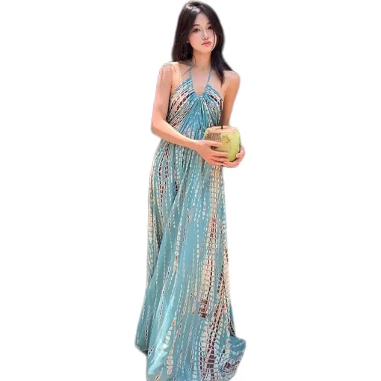 KAISER Slip Dress Women's Blue Green-2
