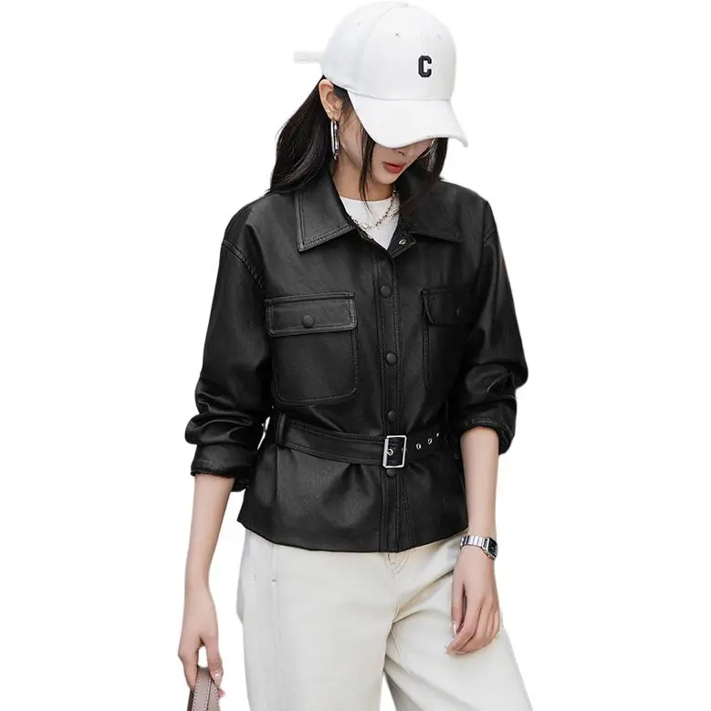 Yi Mengyuan Leather Jacket Women's-9