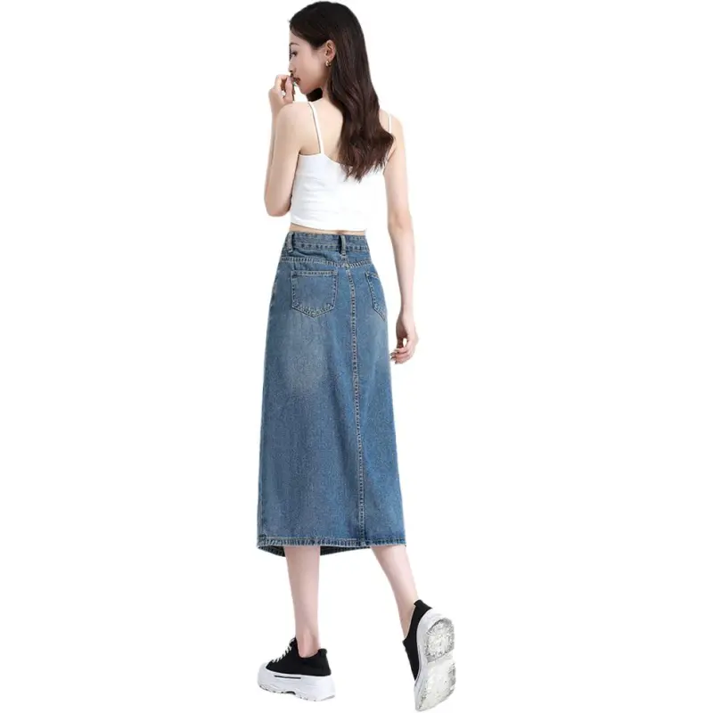 GOSO Denim Long Skirts Women's-5
