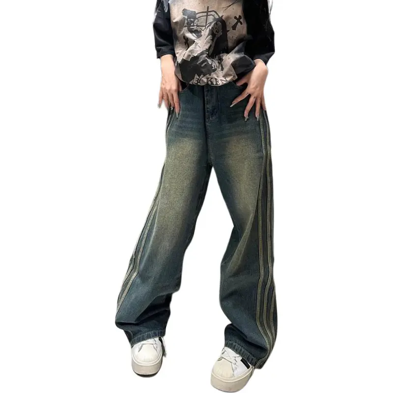 DUATOGE Jeans Men's Vintage Blue -5