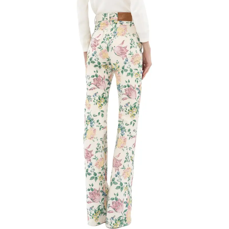 Chloé High waisted Floral print Jeans-3