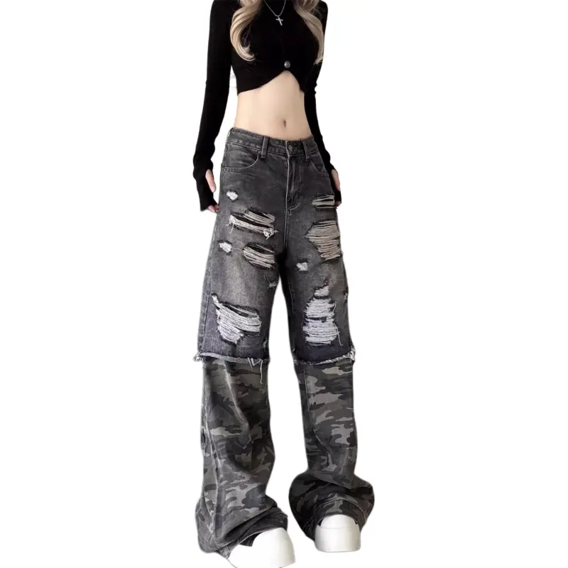DAFK Jeans Men's Black Camouflage-1