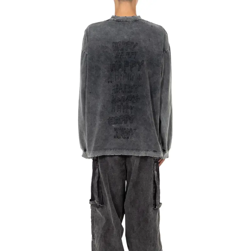Maison Mihara Yasuhiro Bleached Cat print T shirt-3