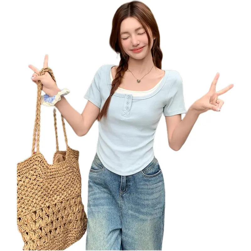 Flowers In Water Regular T Shirt Women's-3