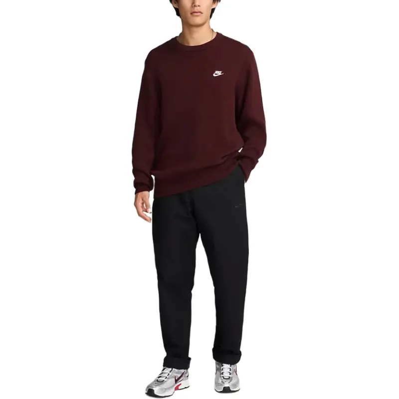 Nike Club Knitwear Men's Burgundy-1