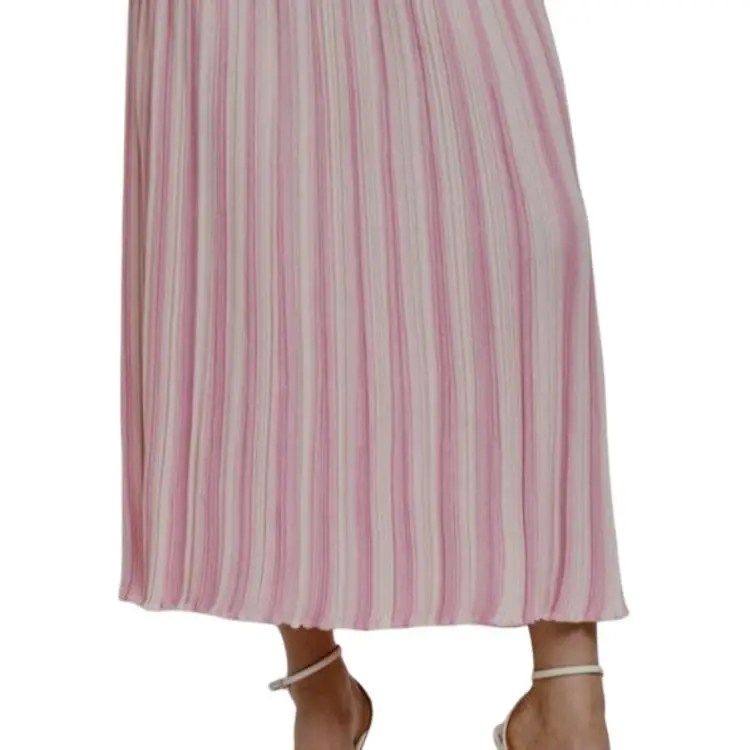 Antonino Valenti Casual Long Skirts Women's Bubble Gum Pink Red-3