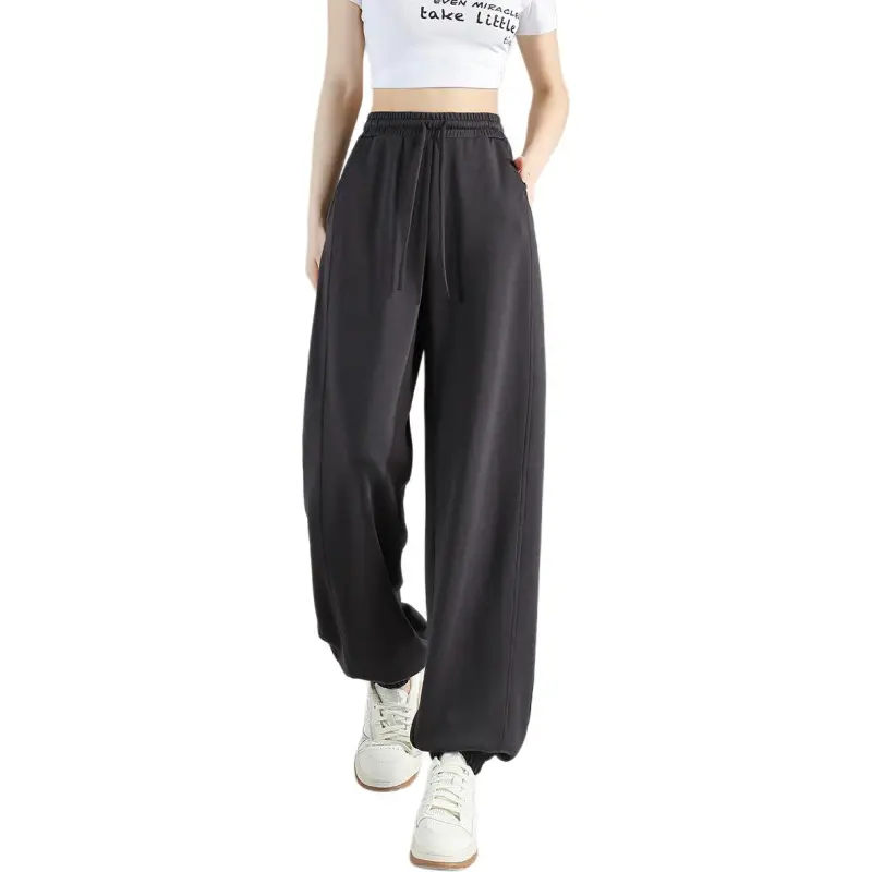 Tonlion Casual Pants Women's Dark Gray-1