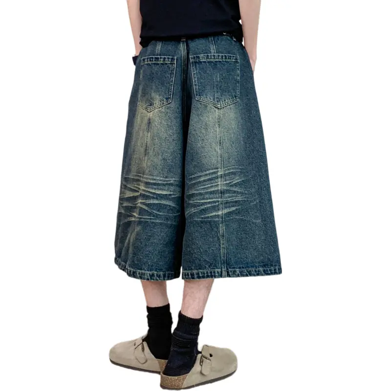 MARK WAFFLE Denim Shorts Unisex-1