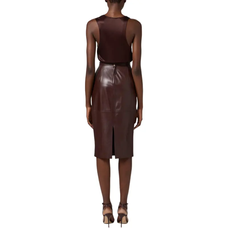 Elisabetta Franchi Brooch detail Satin Top-2