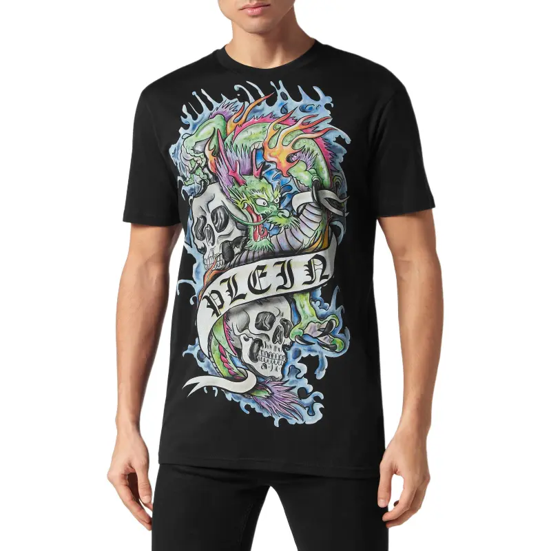 PHILIPP PLEIN Graphic print Cotton T shirt-1