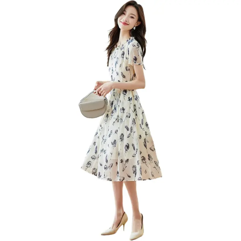 Mu Xiao Xin Short Sleeved Dress Women's-8