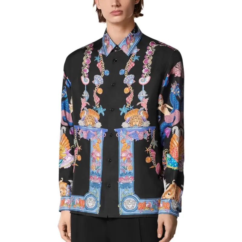 VERSACE Coral Theatre Silk Shirt-3
