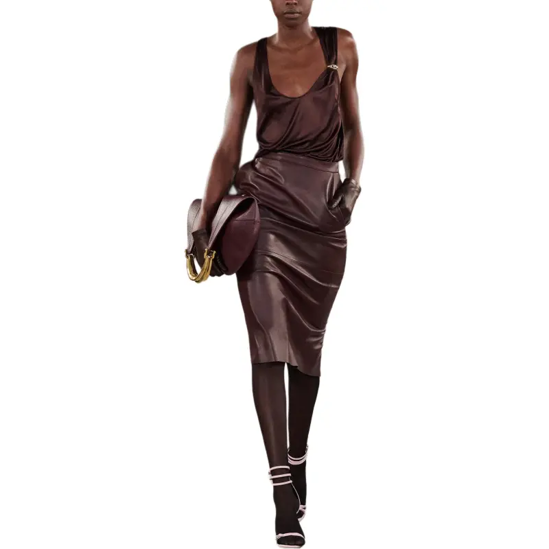 Elisabetta Franchi Brooch detail Satin Top-3
