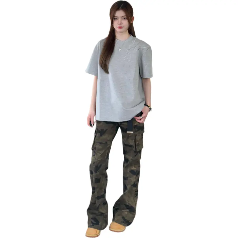 DUATOGE T Shirts Men Gray -3