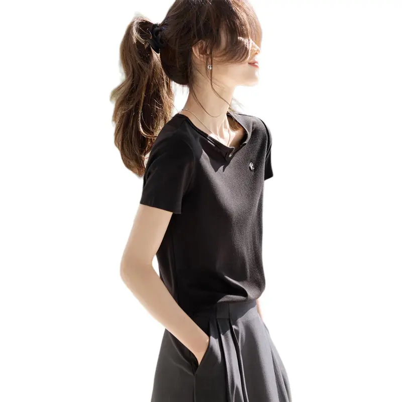 Mo Han Yi Mei T Shirt Women's Heather Gray-2
