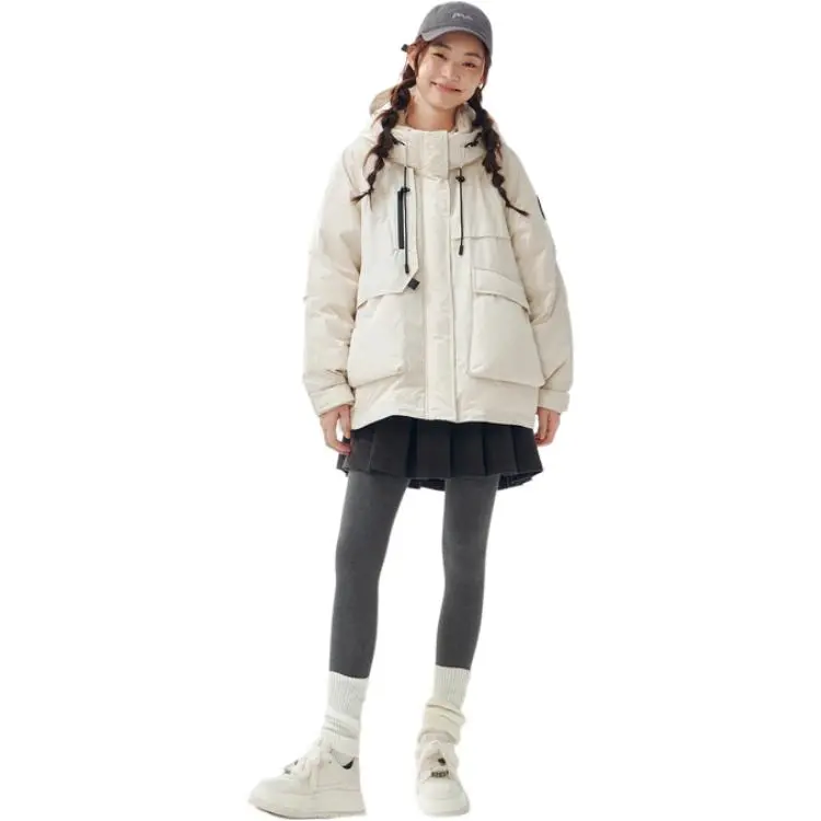 ZIHAN Down Jacket Women's Beige Gold-4