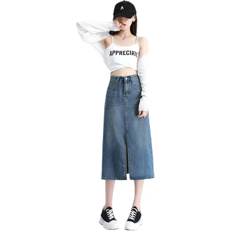 GOSO Denim Long Skirts Women's-6