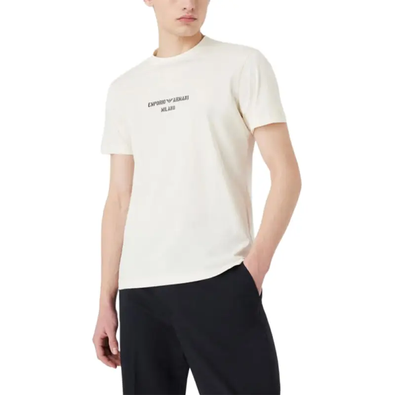 EMPORIO ARMANI T Shirts Men Beige Yellow-3