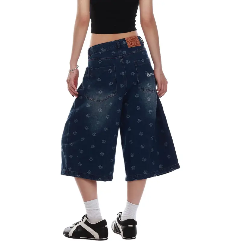VINMUK Denim Shorts Unisex Dark Blue-3