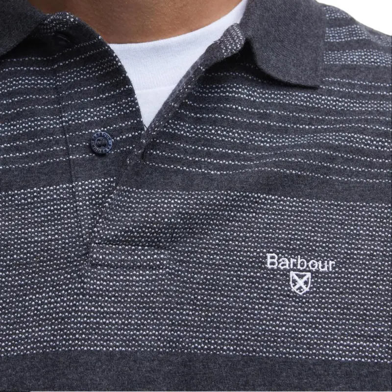 BARBOUR FW24 Polo Shirt Men's Charcoal Gray-4