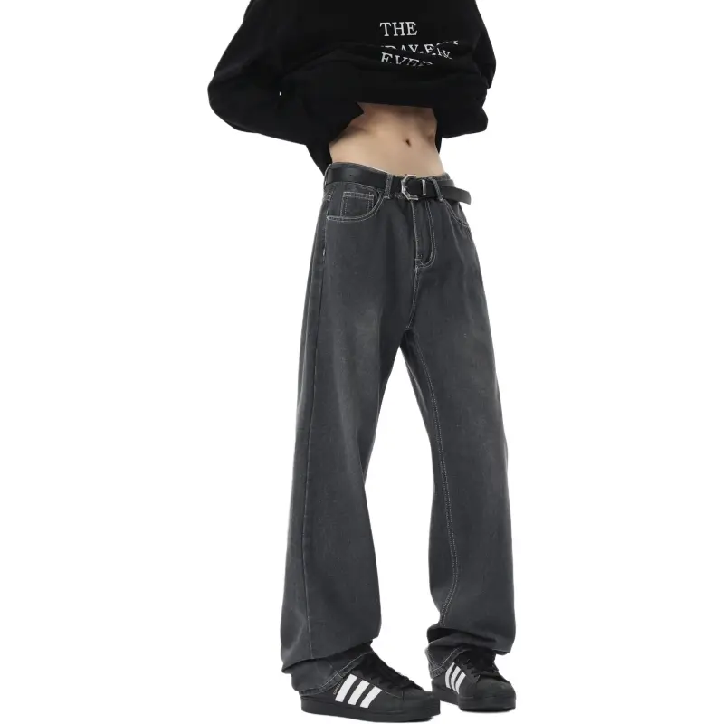 WARNING LIGHT Jeans Unisex Black-1