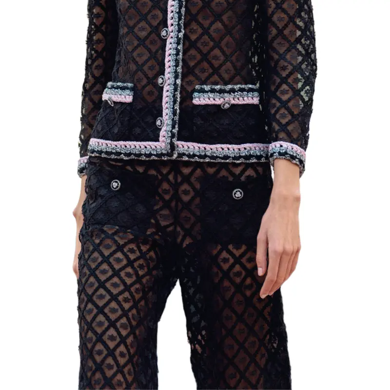 CHANEL Casual Pants Women's Black-2