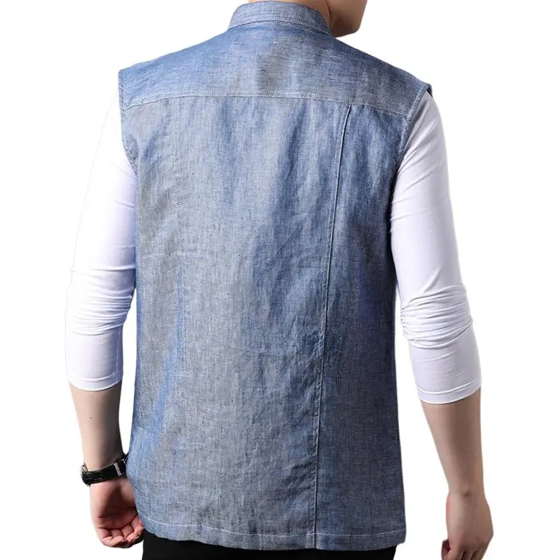PIERRE CARDIN Vests Men Denim Blue-1
