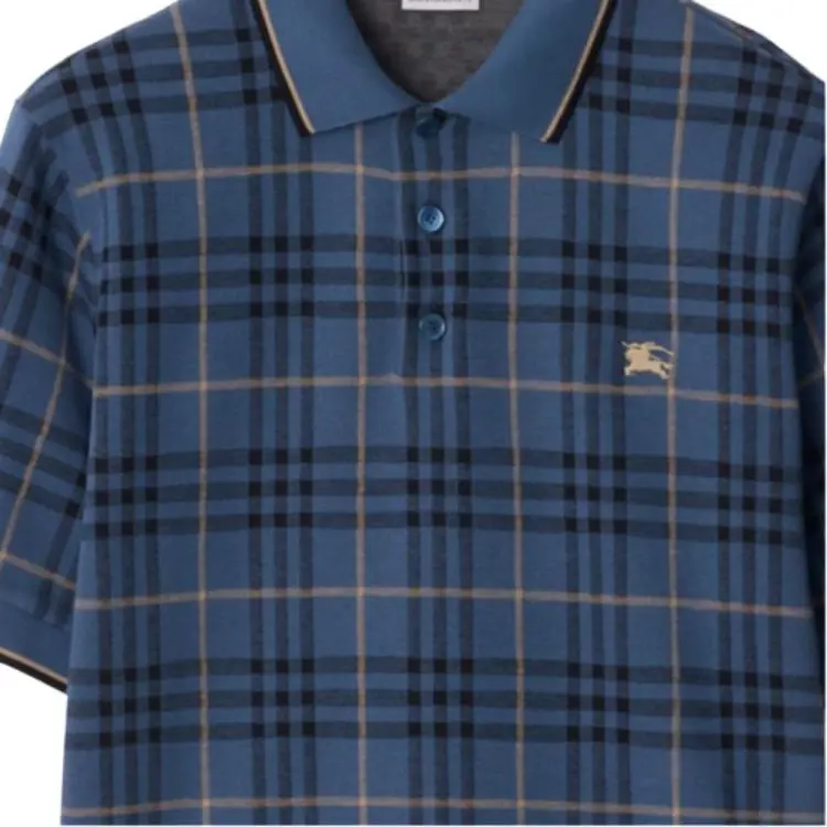 Burberry SS25 Polo Shirt Men's Blue-4