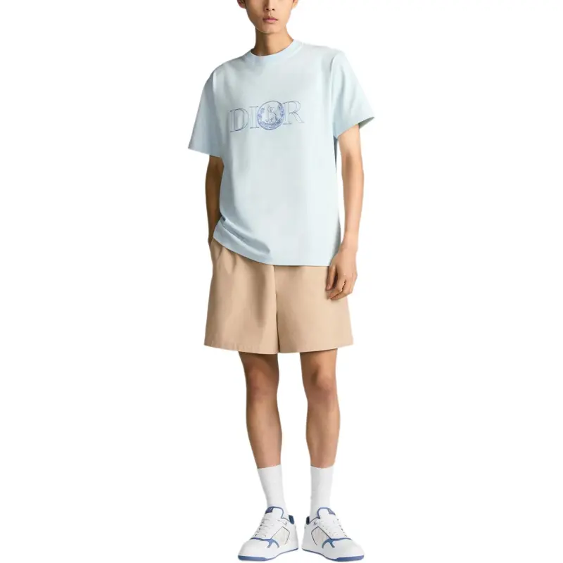 DIOR SS25 Summer Men's Clothing Collection Casual Shorts Men's Beige-2