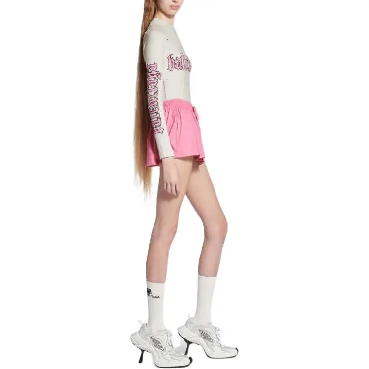 Balenciaga FW25 T Shirt Women's Distressed White Regular Fit-5