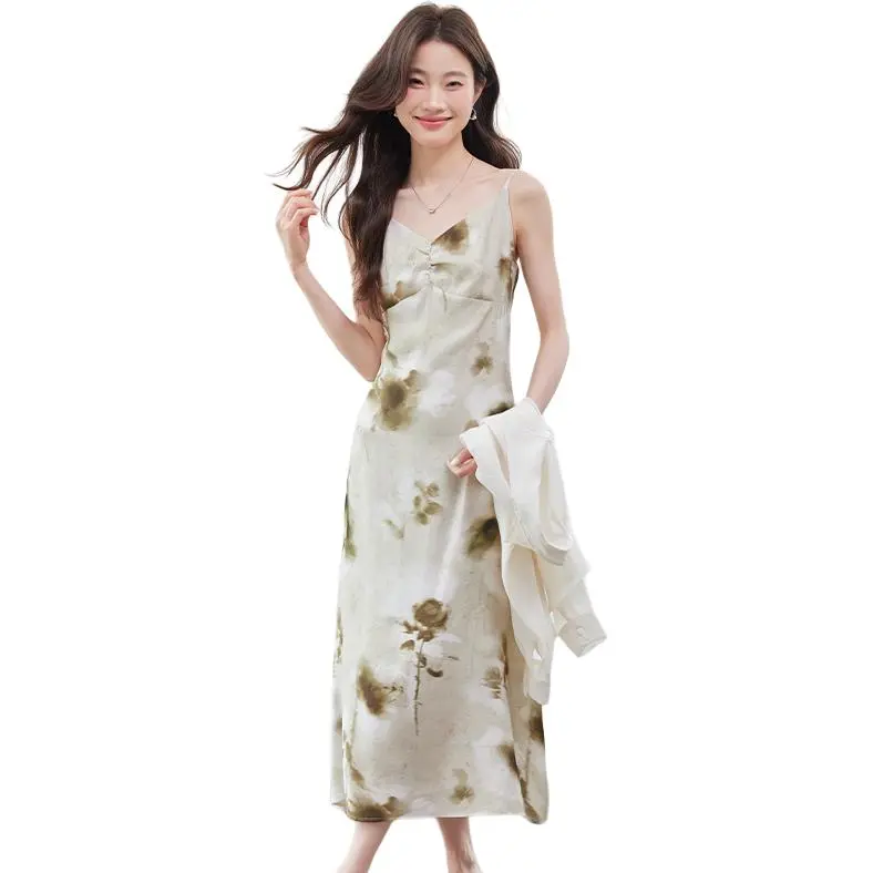 La Chapelle Slip Dresses Women's Yellow-3