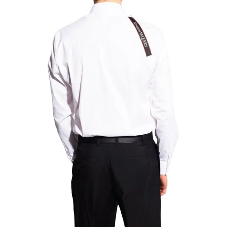 Alexander McQueen Logo Tape Harness Detailed Shirt-4