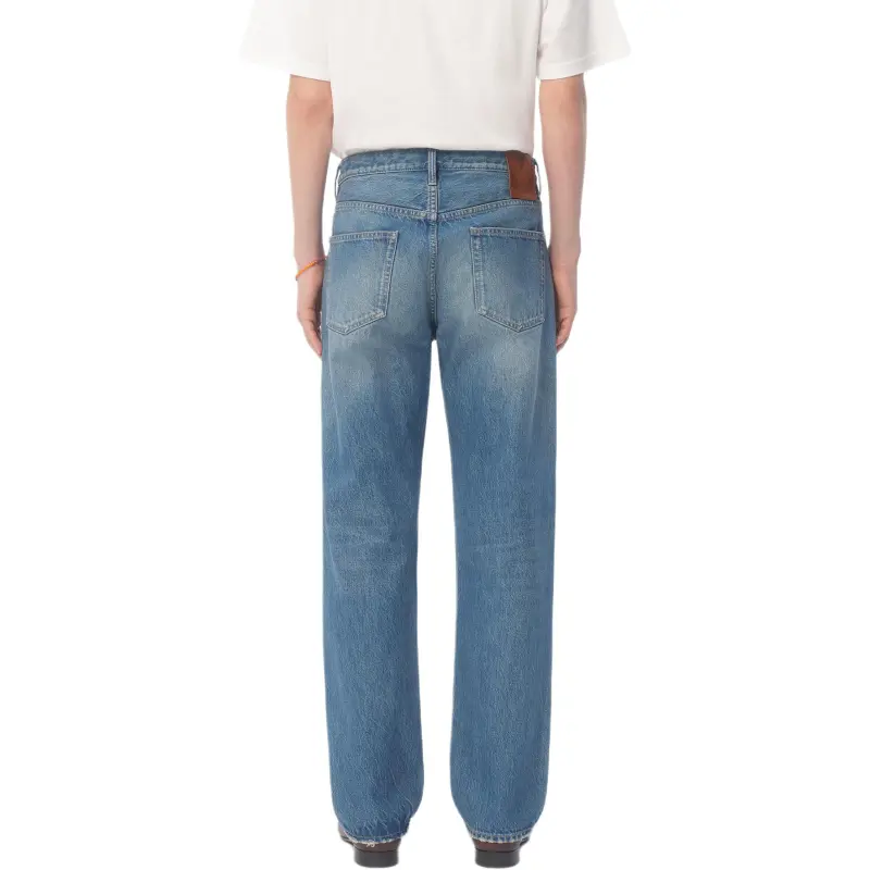 Valentino Logo Patch Straight Leg Jeans-3
