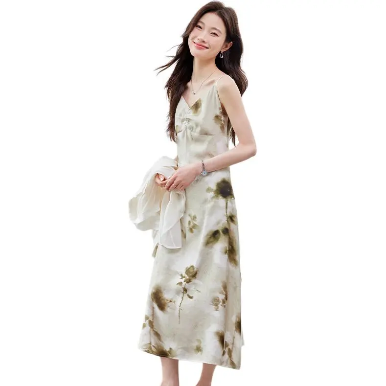 La Chapelle Slip Dresses Women's Yellow-2