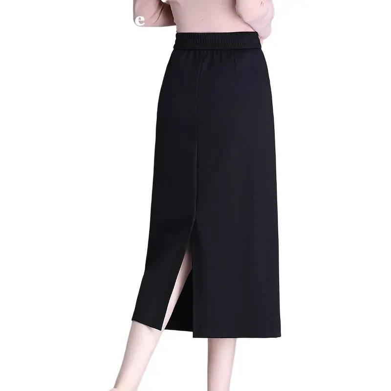 La Chapelle Casual Long Skirt Women's Black-4